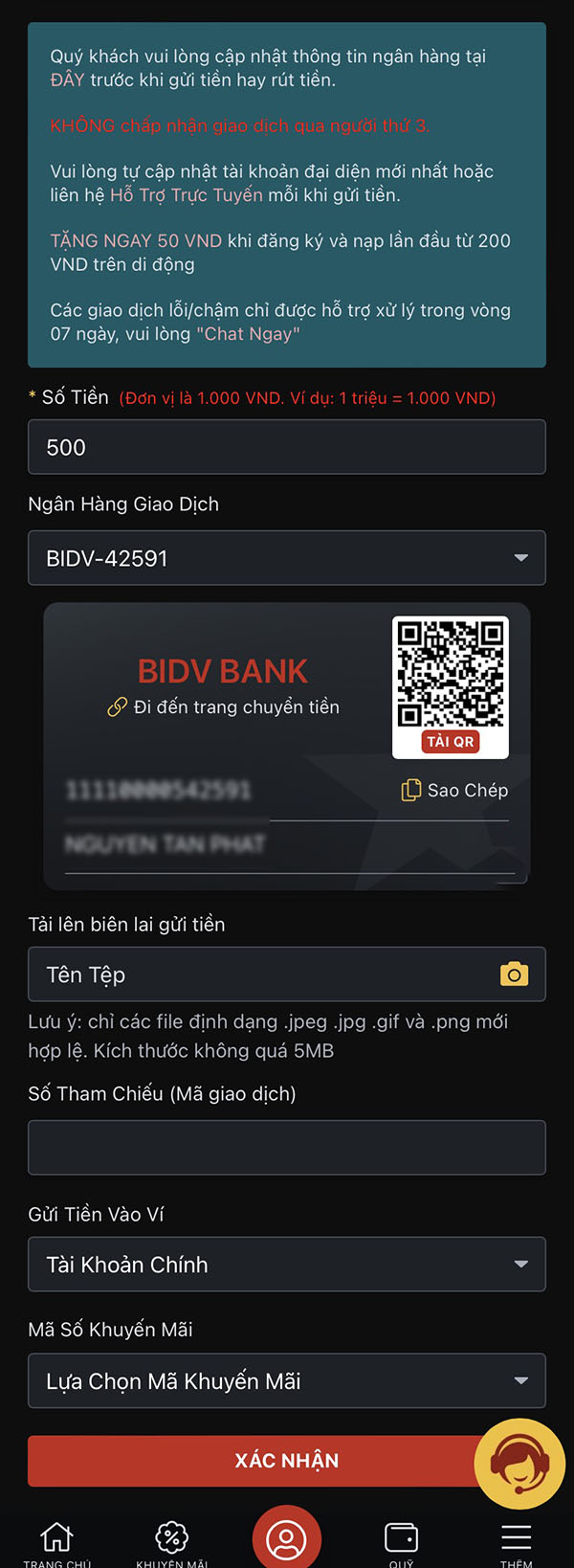 gửi tiền vào tài khoản VN88 gửi tiền vào tài khoản VN88